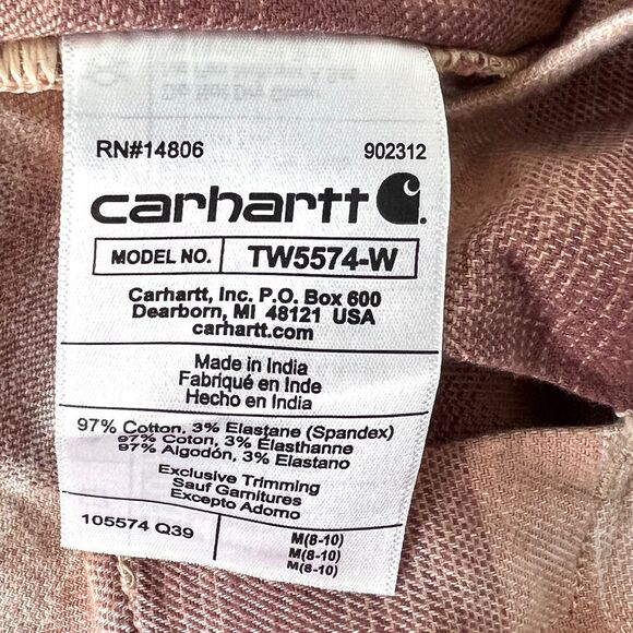 Carhartt Womens Plaid Flannel Button Up Shirt - Picture 7 of 8